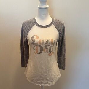 Anthropologie Lazy Day Graphic Baseball Tee